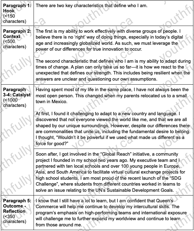 queens commerce supplementary application essay examples reddit